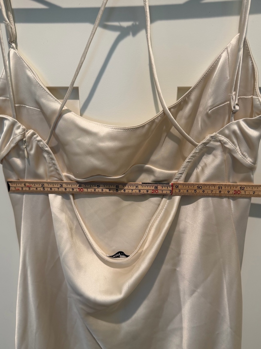 Fashion Nova Satin Going Out Dress Cream Size L - Picture 7 of 9